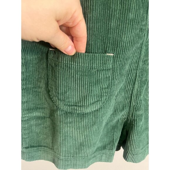 Boden Corduroy Romper Green 11Y Floral Boho Hippie Indie Classic Chic Shortalls - Picture 4 of 12